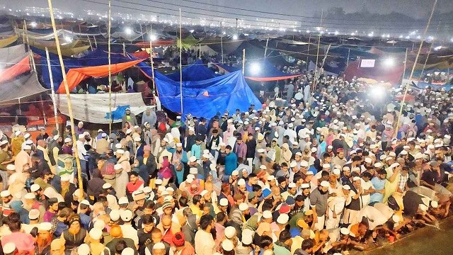 একদিন আগেই ভরে গেছে ইজতেমা মাঠ। ছবি: সংগৃহীত